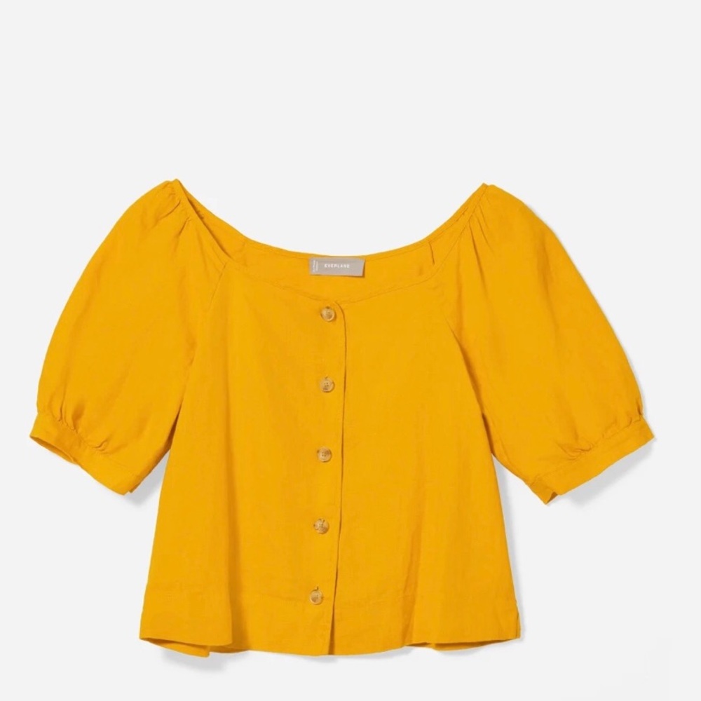 ISO Everlane The Linen Puff-Sleeve Top - NoT for sale